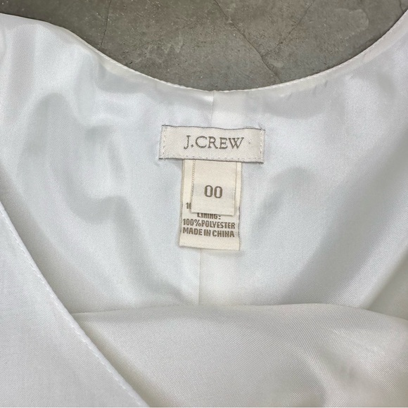 J Crew fit and flare dress with Rickrack trim in white Sz 00 - Picture 8 of 10